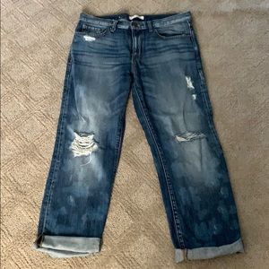 Banana republic boyfriend cropped jeans